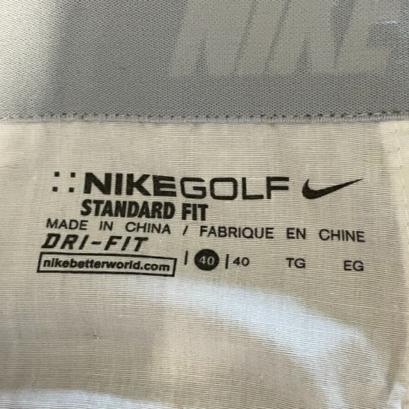 Nike Golf Shorts Mens 40 Khaki Dri Fit 9" Standard Fit Flat Front Chinos Outdoor - Picture 2 of 12